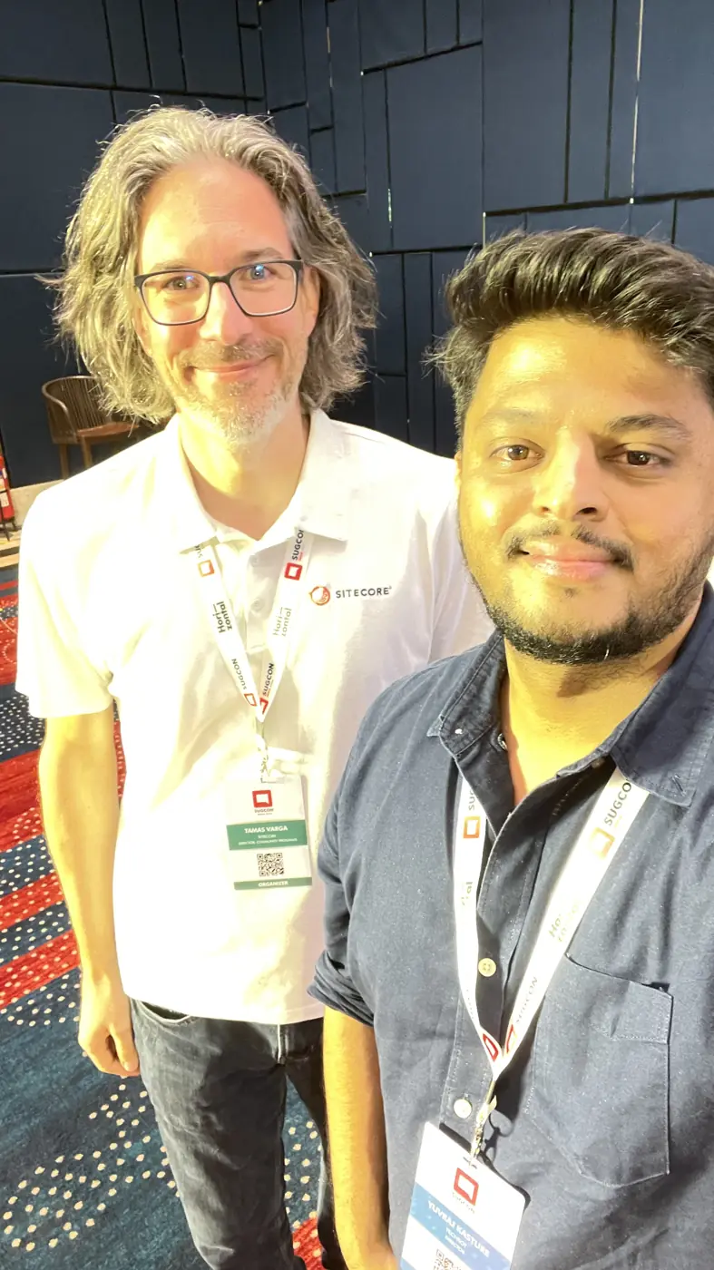 Yuvraj with a SUGCON India 2024 organiser